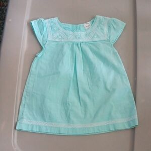 Carter's mint shirt with white stitching